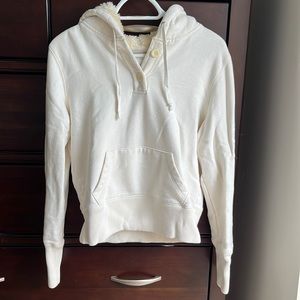 Aerie Henley Sherpa Hooded Pullover Sweatshirt